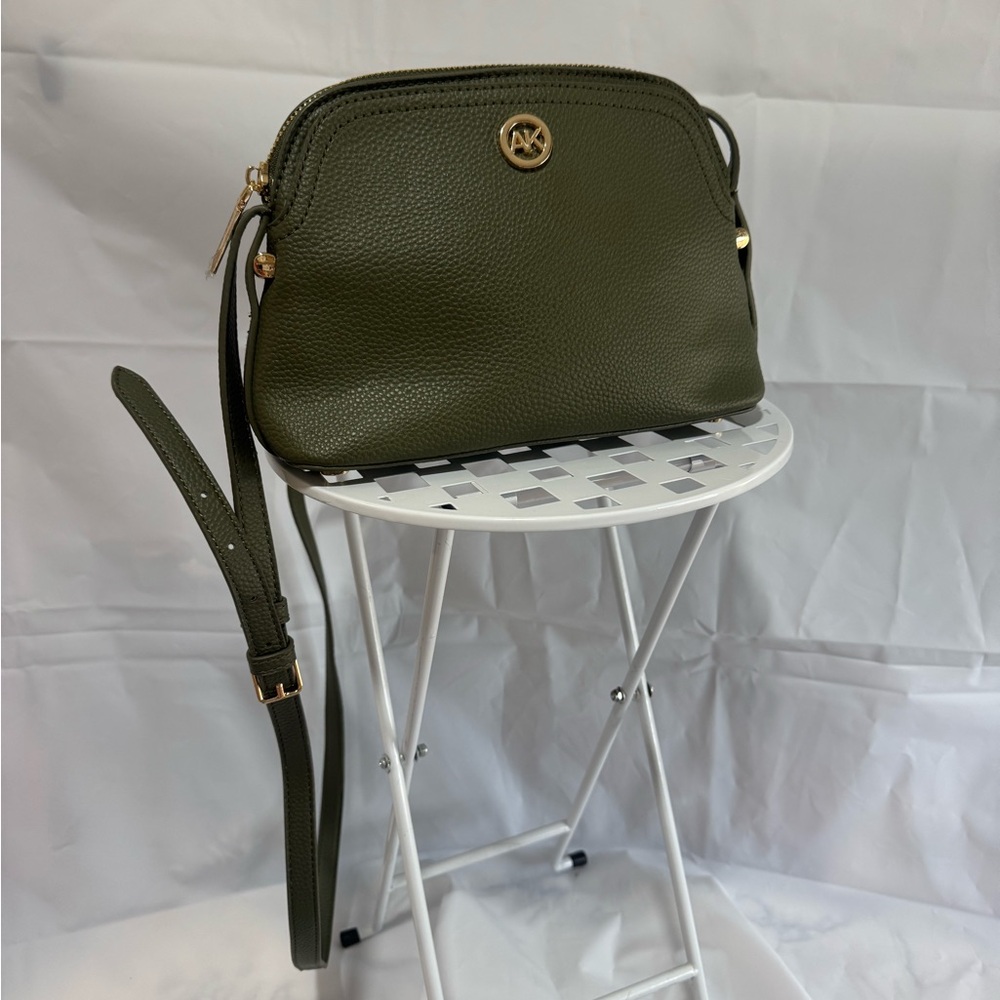 Anne Klein Hardware Logo Dome Cross Body Bag